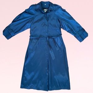 VTG Blue Trench Coat